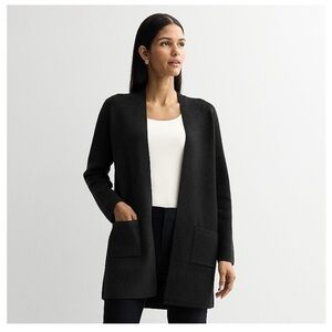 Nine West Black Open Front Cardigan